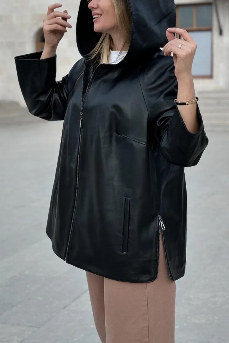 Women's Casual Hooded Zip-up Jacket